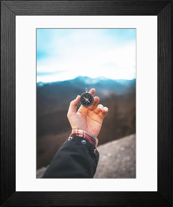 Framed Print : Crop person finding direction Framed Print : Crop person finding direction