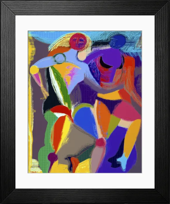 Framed Print : Beachcombers 1994 Diana Ong (b.1940 / Chinese-American) Computer Graphics