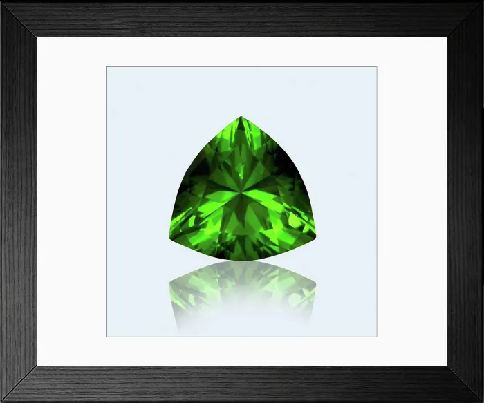 Framed Print : Trillion cut emerald Framed Print : Trillion cut emerald