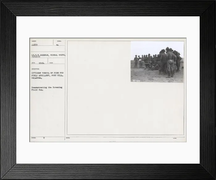 Framed Print : LT.E.N. Johnson, a Signal Corps photographer