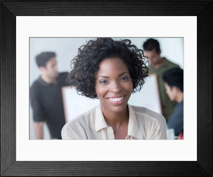 Framed Print : Portrait of woman in office Framed Print : Portrait of woman in office