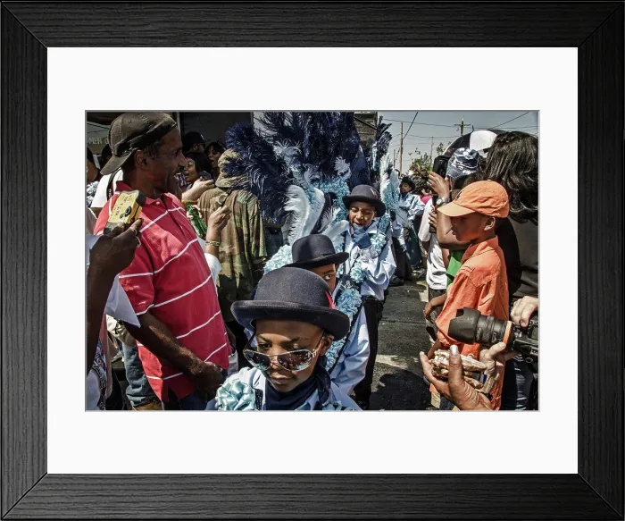 Framed Print : Central City, New Orleans, second line parade