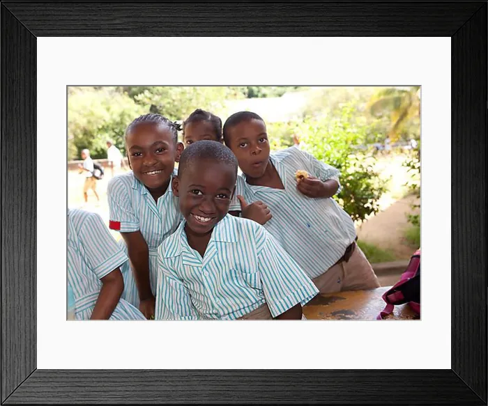 Framed Print : School children of various ethnic origins at the Anse Etoille School near De Quincy Village Framed Print : School children of various ethnic origins at the Anse Etoille School near De Quincy Village