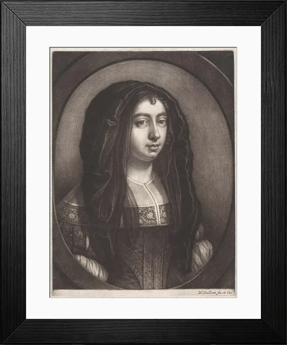 Framed Print : Portrait of a young woman with a headscarf. Young woman with a headscarf, possibly the woman of the print maker Framed Print : Portrait of a young woman with a headscarf. Young woman with a headscarf, possibly the woman of the print maker