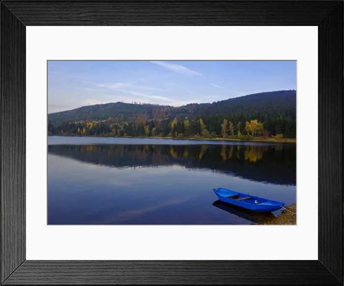 Framed Print : Iser-mountain, reservour of river Sous, Czech Republic