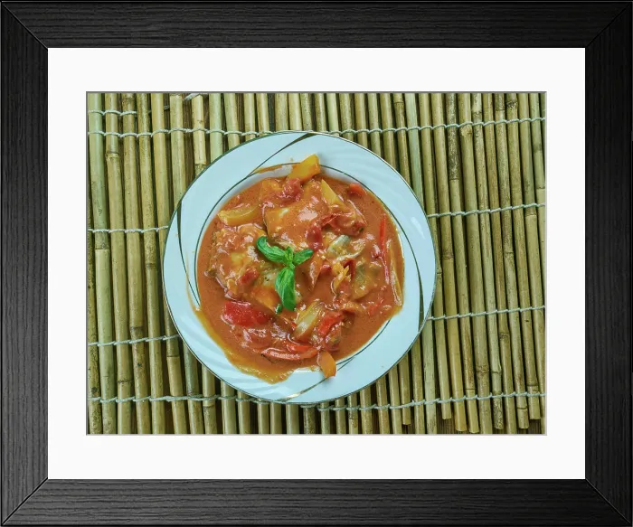 Framed Print : Chicken kolhapuri Chicken kolhapuri - Indian mouth-watering chicken curry made in Kohlapuri style
