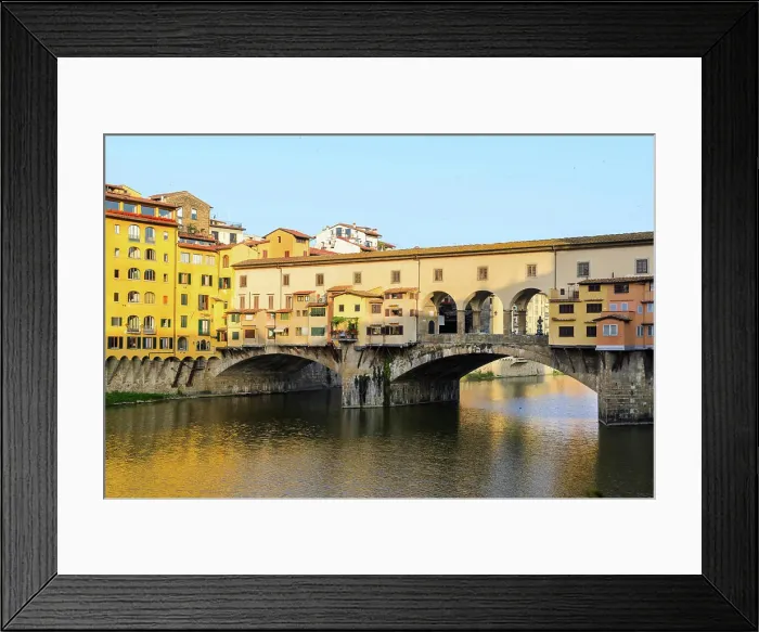 Framed Print : Ponte Vecchio Firenze estate Florence Ponte Vecchio view at summer Framed Print : Ponte Vecchio Firenze estate Florence Ponte Vecchio view at summer