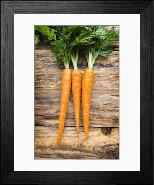 Framed Print : Fresh carrots on the wooden background Framed Print : Fresh carrots on the wooden background