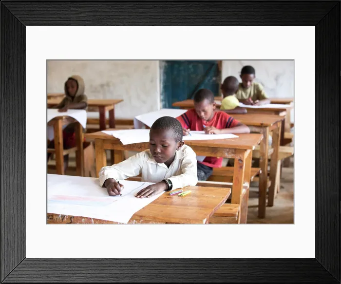 Framed Print : students at Kiziba Refugee Camp Framed Print : students at Kiziba Refugee Camp