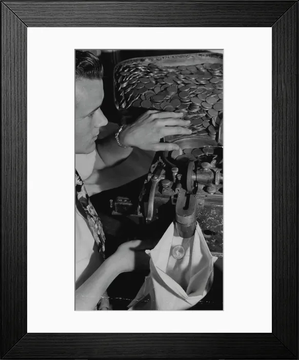 Framed Print : Fifty Thousand pennies go through this machine daily