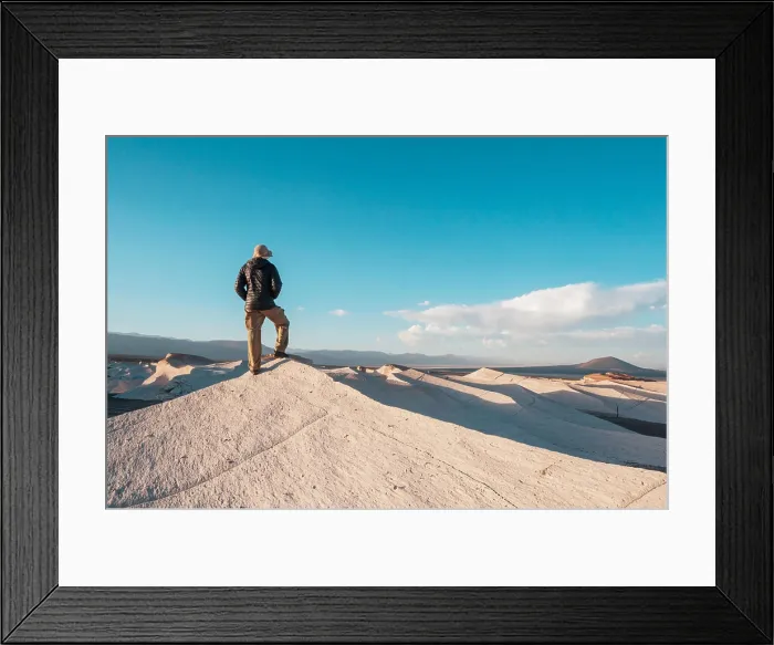Framed Print : Tourist in Campo de Piedra Pomez Tourist overview fantastic Scenic landscapes of Northern Argentina Framed Print : Tourist in Campo de Piedra Pomez Tourist overview fantastic Scenic landscapes of Northern Argentina