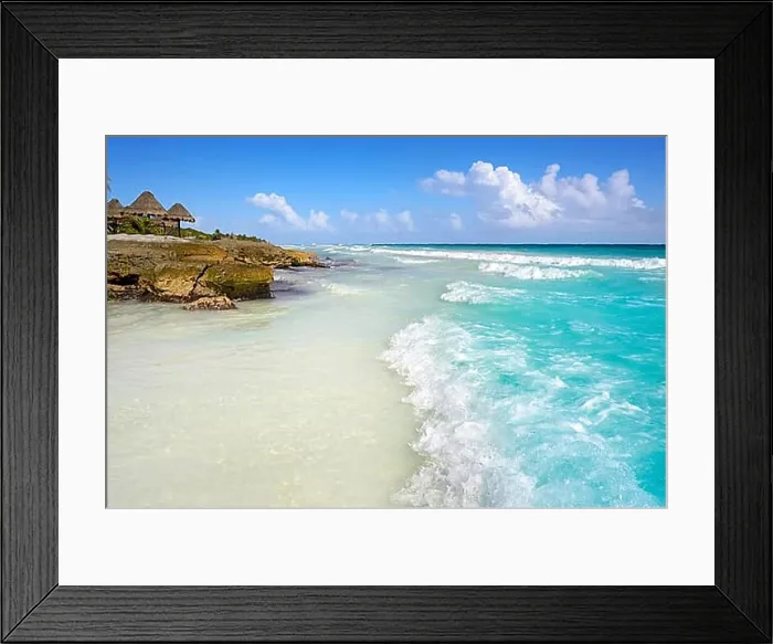 Framed Print : Tulum Caribbean turquoise beach in Riviera Maya of Mayan Mexico Framed Print : Tulum Caribbean turquoise beach in Riviera Maya of Mayan Mexico