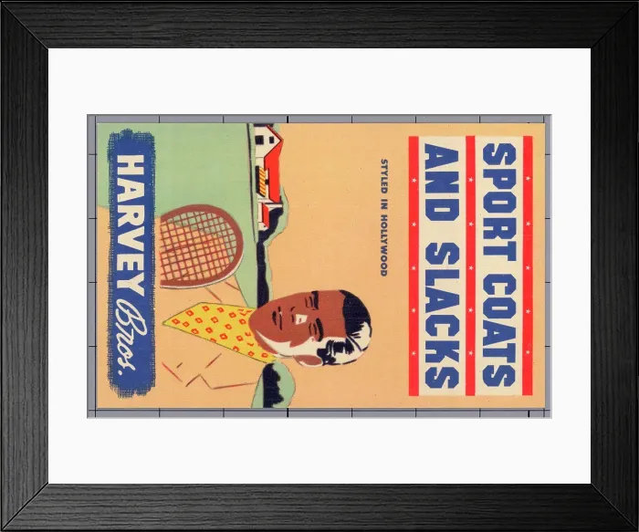 Framed Print : Advertisement for Sport Coats and Slacks Framed Print : Advertisement for Sport Coats and Slacks