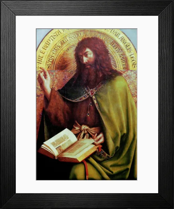 Framed Print : John the Baptist Jan van Eyck (1390-1441 /  Flemish)
