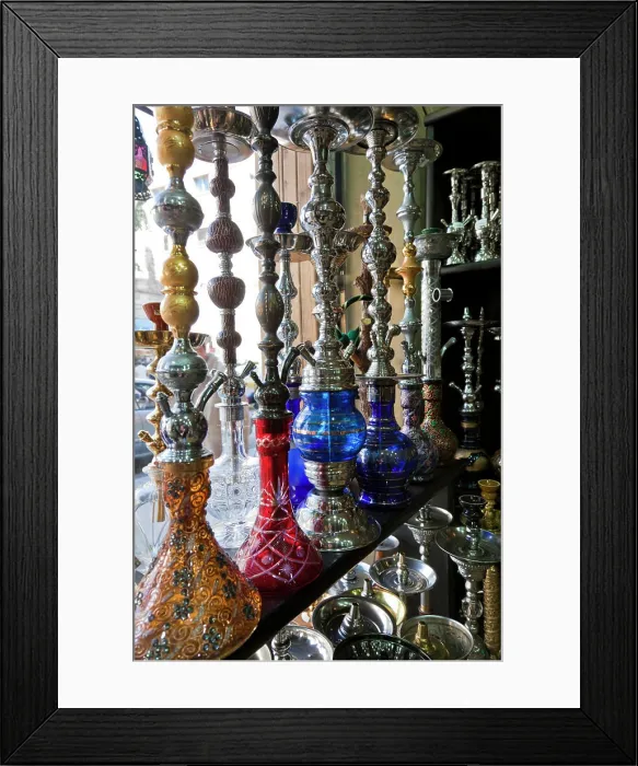 Framed Print : Jordan, Amman, sheesha water pipe, store Framed Print : Jordan, Amman, sheesha water pipe, store