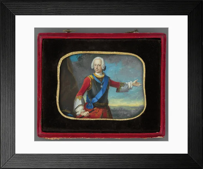 Framed Print : Ludwik VIII, Landgraf von Hessen-Darmstadt (1691-1768) 'Jagdlandgraf'; Fiedler