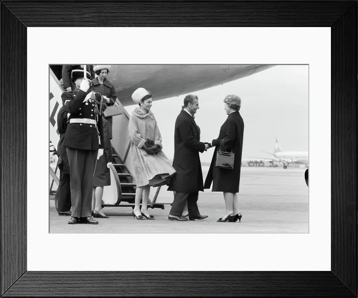 Framed Print : Anefo photo collection. Sjah van Persia and wife. May 1, 1962