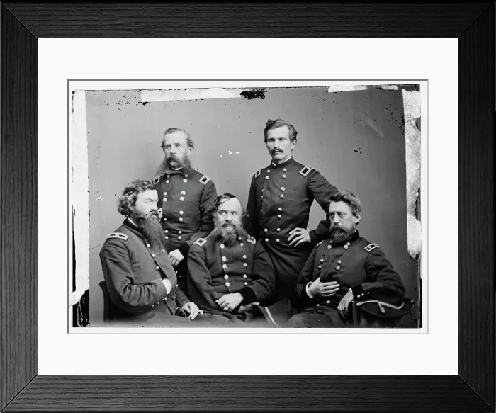 Framed Print : A.S. Williams & group, U.S.A.. Civil war photographs