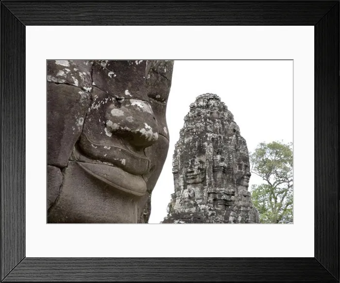 Framed Print : Stone faces of Bodhisattva Lokeshvara in the Bayon temple at Angkor, Siem Reap Province, Cambodia, Asia Framed Print : Stone faces of Bodhisattva Lokeshvara in the Bayon temple at Angkor, Siem Reap Province, Cambodia, Asia