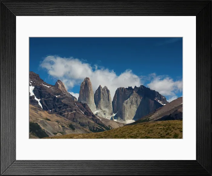 Framed Print : Chile, Magallanes Region, Torres del Paine National Park, landscape Framed Print : Chile, Magallanes Region, Torres del Paine National Park, landscape