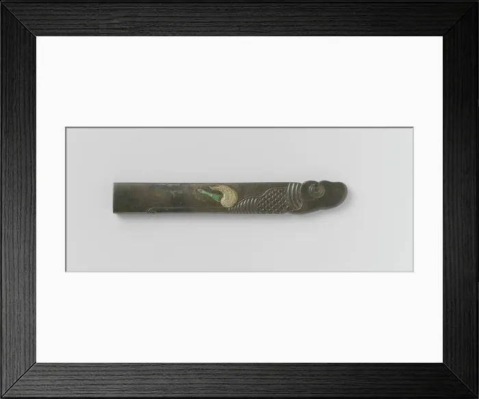 Framed Print : Sword knife hilt, anonymous, 1500 - 1900 Kozuka in the form of a pillar () With a flying range in Email Cloisononne Framed Print : Sword knife hilt, anonymous, 1500 - 1900 Kozuka in the form of a pillar () With a flying range in Email Cloisononne