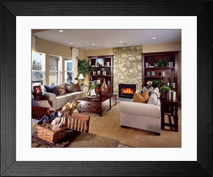 Framed Print : Stone wall with fireplace with in living room. 06 / 01 / 2006 Framed Print : Stone wall with fireplace with in living room. 06 / 01 / 2006