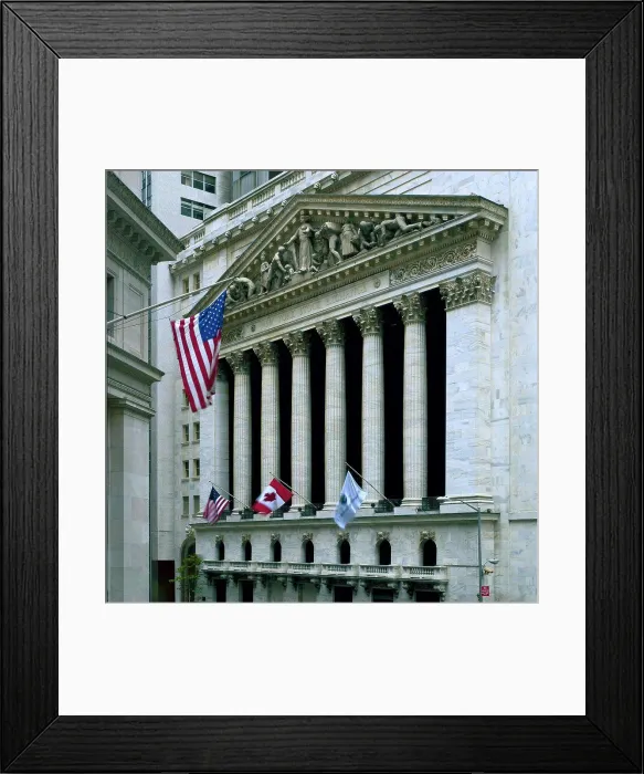 Framed Print : The Front of the New York Stock Exchange Framed Print : The Front of the New York Stock Exchange