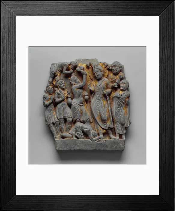 Framed Print : Dipankara Jataka (The Story of the Ascetic Megha and the Buddha Dipankara) ca