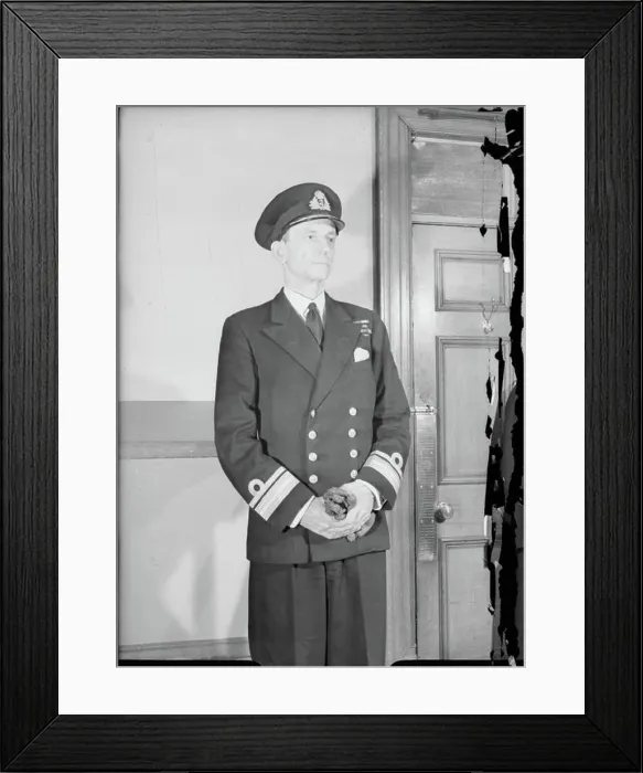 Framed Print : The Royal Navy during the Second World War A half length shot of acting Rear Admiral R K Dickson DSO Framed Print : The Royal Navy during the Second World War A half length shot of acting Rear Admiral R K Dickson DSO
