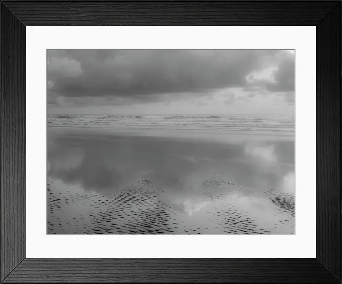 Framed Print : USA, Oregon, Cannon Beach and a dreamy view of the beach at low tide