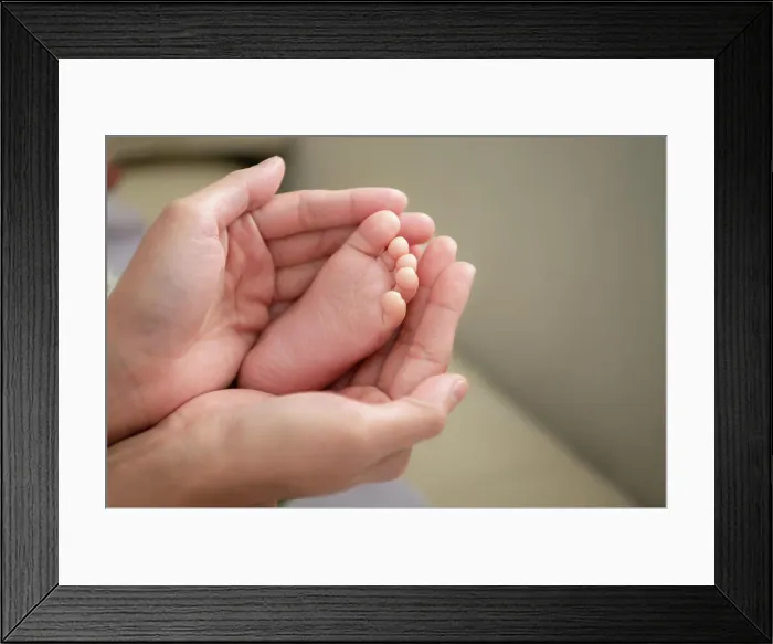 Framed Print : A newborn babys small feet and its mothers hands A newborn babys small feet and its mothers hands Framed Print : A newborn babys small feet and its mothers hands A newborn babys small feet and its mothers hands