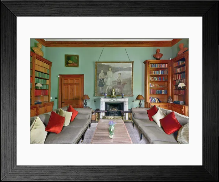 Framed Print : Ireland, County Monaghan, Glaslough, Castle Leslie, The Library Framed Print : Ireland, County Monaghan, Glaslough, Castle Leslie, The Library