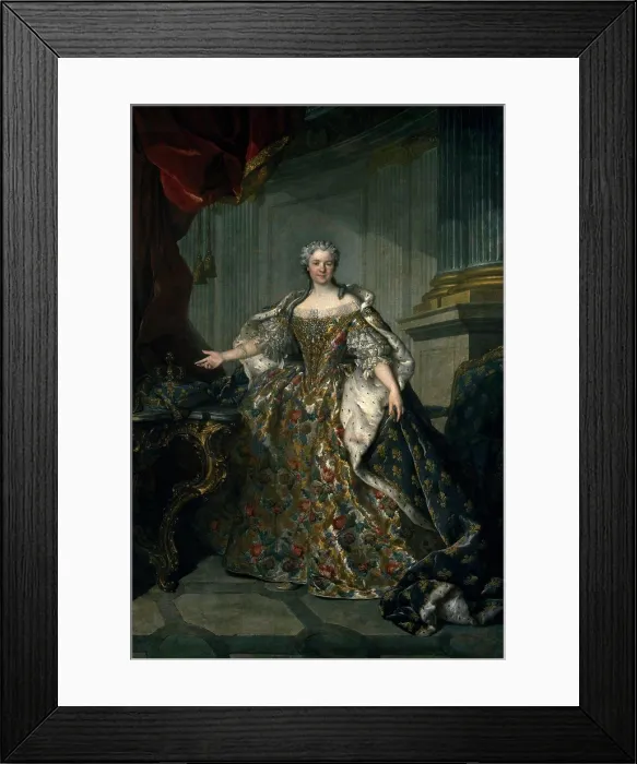 Framed Print : Portrait Marie Leszczynska, Queen of France by Louis Tocque, 1740, (1696-1772), France, Paris, Musee du Louvre Framed Print : Portrait Marie Leszczynska, Queen of France by Louis Tocque, 1740, (1696-1772), France, Paris, Musee du Louvre