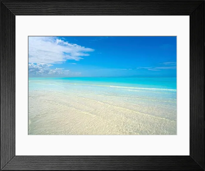 Framed Print : Caribbean turquoise perfect beach in Riviera Maya of Mexico Framed Print : Caribbean turquoise perfect beach in Riviera Maya of Mexico