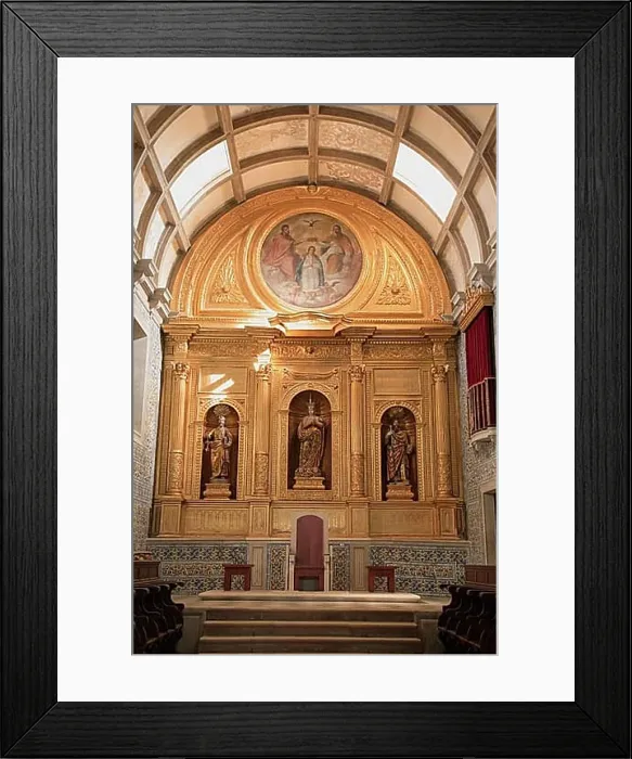 Framed Print : Gold work on the altars of the Cathedral Se, Sedos Episcopalis, in Faro, Algarve, Portugal, Europe Framed Print : Gold work on the altars of the Cathedral Se, Sedos Episcopalis, in Faro, Algarve, Portugal, Europe