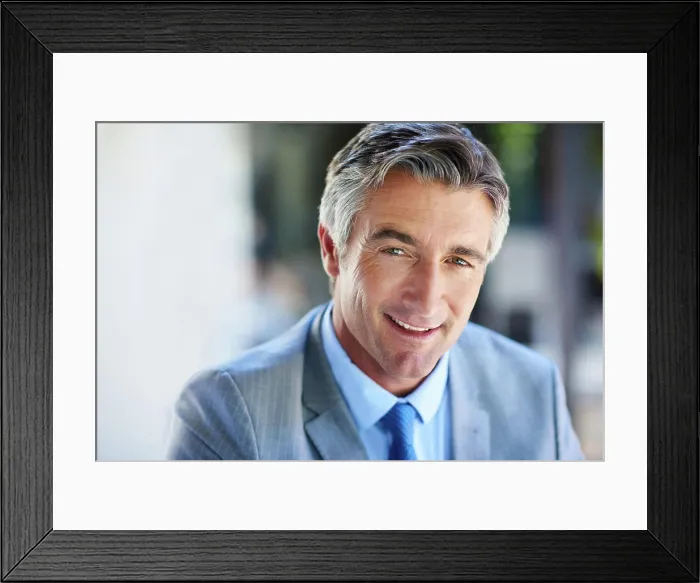 Framed Print : Happy corporate CEO, portrait and smile with confidence for mature project manager Framed Print : Happy corporate CEO, portrait and smile with confidence for mature project manager