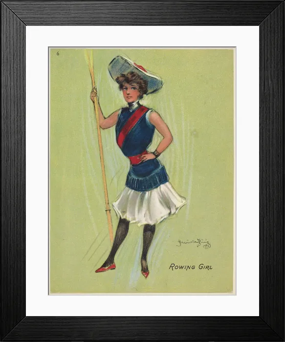 Framed Print : Rowing Girl, from the series 'Hamilton King Girls' (T7) Framed Print : Rowing Girl, from the series 'Hamilton King Girls' (T7)
