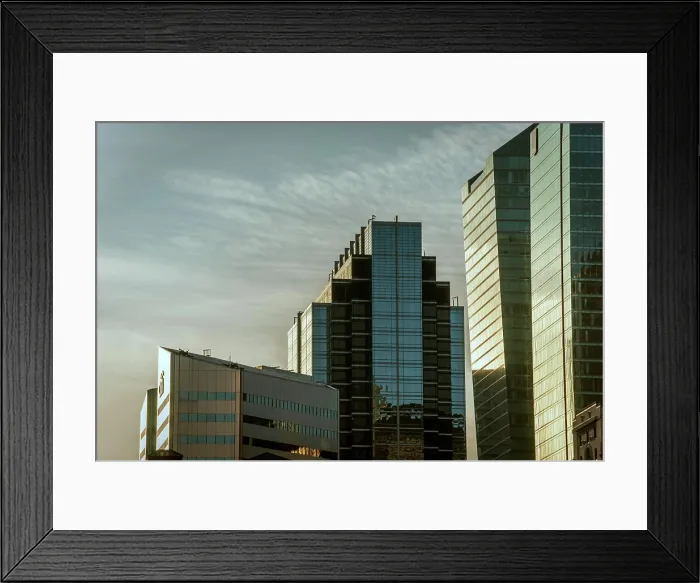 Framed Print : Bank office towers in the financial district of Toronto Framed Print : Bank office towers in the financial district of Toronto