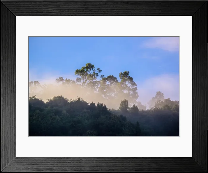 Framed Print : Morning fog in the Castro Channel, Castro, Chiloe, Chile Framed Print : Morning fog in the Castro Channel, Castro, Chiloe, Chile