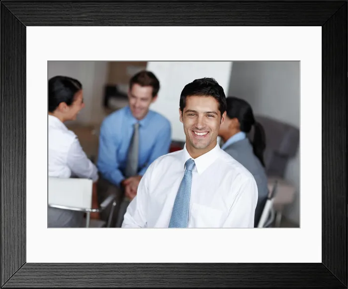 Framed Print : Portrait, smile and business man in office for coworking Framed Print : Portrait, smile and business man in office for coworking