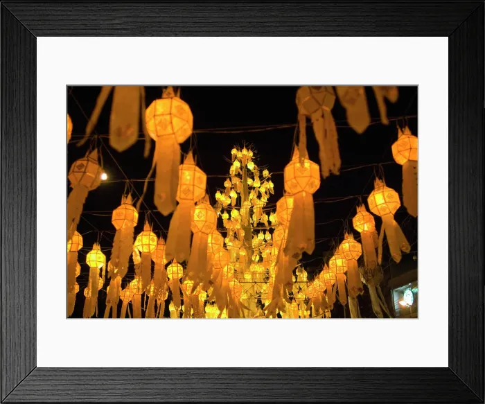 Framed Print : Lanterns for Loi Krathong festival Framed Print : Lanterns for Loi Krathong festival