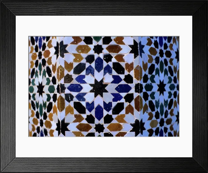 Framed Print : Morocco, Marrakech, Medina, Sadian Tombs, Detail Of Mosaic Framed Print : Morocco, Marrakech, Medina, Sadian Tombs, Detail Of Mosaic