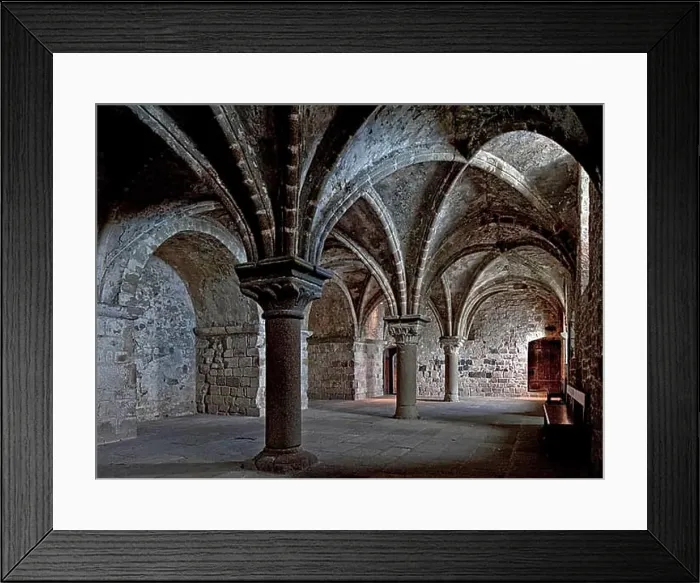 Framed Print : Monks cloister, used as a cloister in the eleventh and twelfth centuries, view to the east, St. Sankt, Saint Framed Print : Monks cloister, used as a cloister in the eleventh and twelfth centuries, view to the east, St. Sankt, Saint