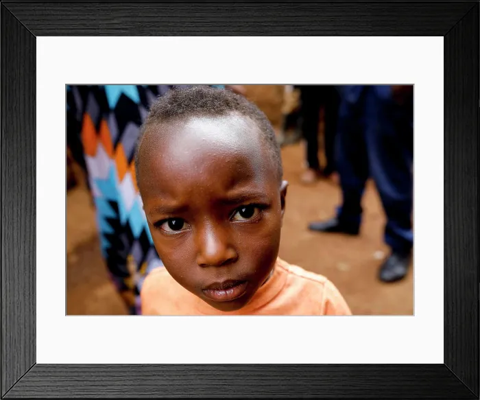 Framed Print : Boy looking at the camera in northern Rwanda Framed Print : Boy looking at the camera in northern Rwanda
