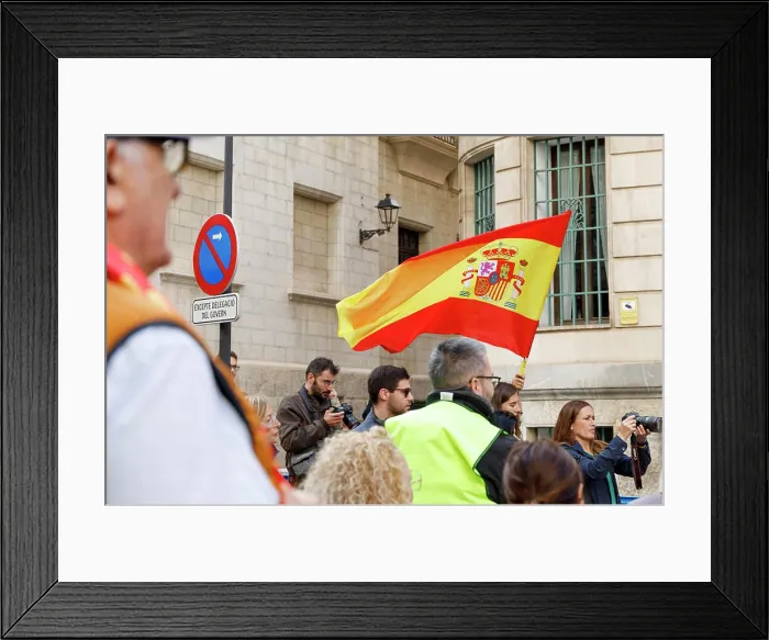 Framed Print : Protest against the Spanish government of Pedro Sanchez Framed Print : Protest against the Spanish government of Pedro Sanchez