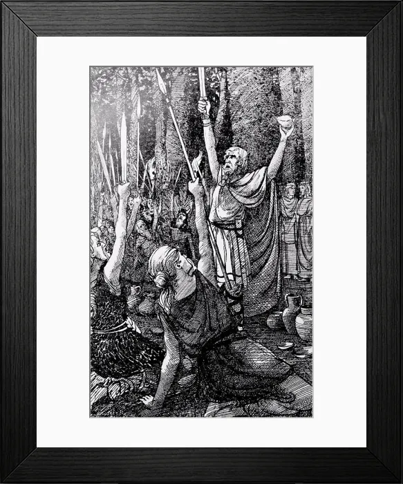 Framed Print : Claudius Civilis leads the Batavian revolt Framed Print : Claudius Civilis leads the Batavian revolt