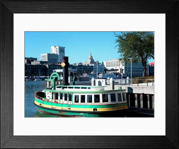 Framed Print : USA, Georgia, Savannah, Belles Ferry docked at Savannah Harbor and Riverfront Framed Print : USA, Georgia, Savannah, Belles Ferry docked at Savannah Harbor and Riverfront