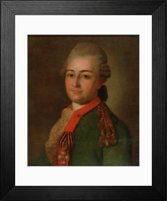 Framed Print : Portrait of Pyotr Alexeyevich Akinfov, Rokotov, Fyodor Stepanovich (1735-1808)