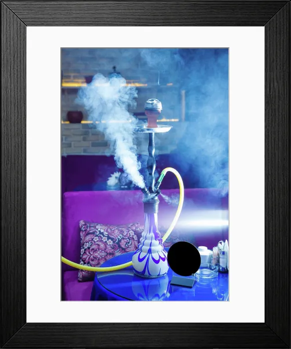 Framed Print : hookah Beautiful smoke in the bowl of a hookah. close-up Copyright: xZoonar.com / Photographer:xSergiixPavlovx 12641320