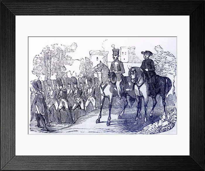 Framed Print : Engraving depicting the taking Vigo Framed Print : Engraving depicting the taking Vigo